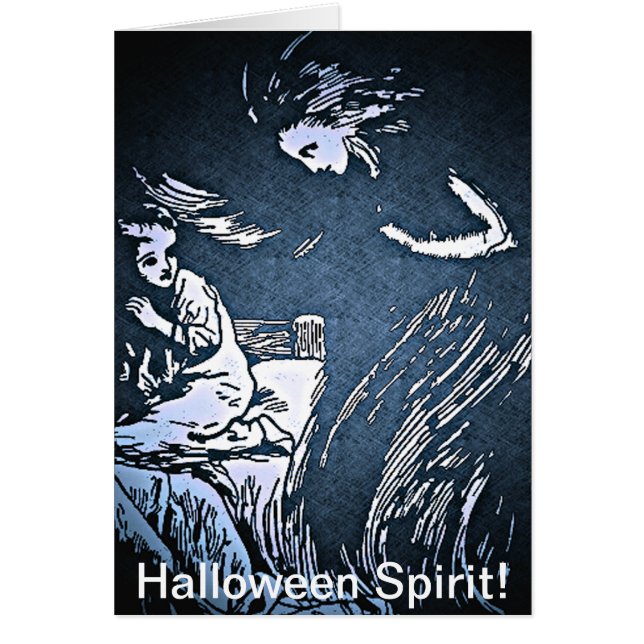 Vintage Halloween Spirit Card (Front)