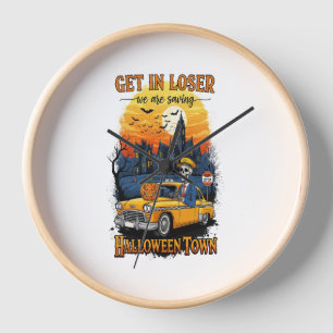 Vintage Halloween Spook Show Clock