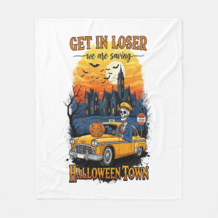 Vintage Halloween Spook Show Fleece Blanket