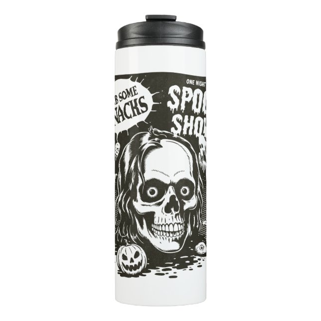 Vintage Halloween Spook Show Thermal Tumbler (Front)