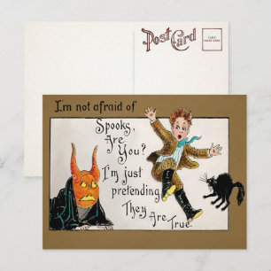 Vintage Halloween Spooks Postcard