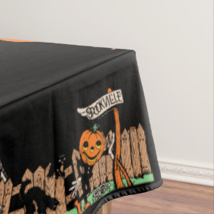 Vintage Halloween Spookville Tablecloth
