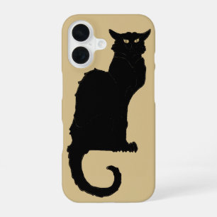Vintage Halloween, Spooky Art Nouveau Black Cat iPhone 16 Case