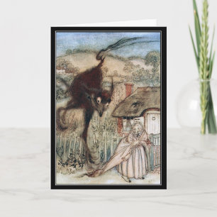 Vintage Halloween Spooky Witch Arthur Rackham  Card