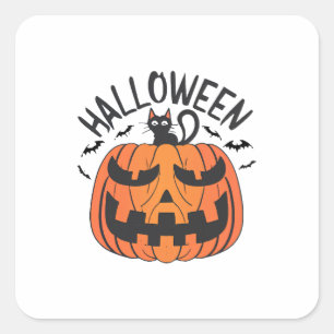 Vintage Halloween Square Sticker