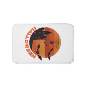 Vintage Halloween T-Shirts Bath Mat