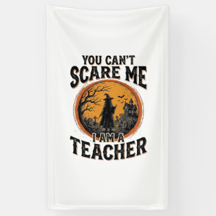 Vintage Halloween Teacher Scary School Shirt Desig Banner
