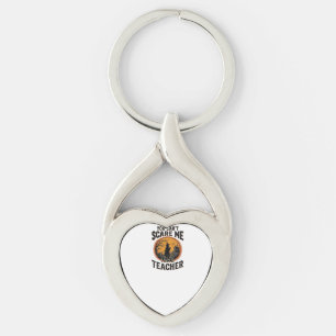 Vintage Halloween Teacher Scary School Shirt Desig Key Ring