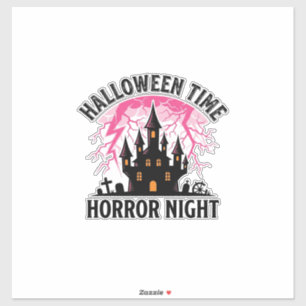 Vintage Halloween Time Horror Night Haunted Castle