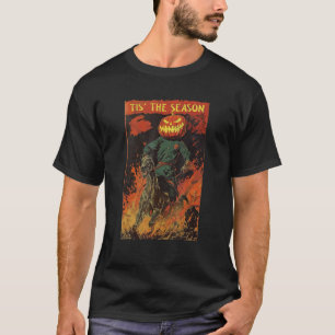 Vintage Halloween Tis The Season Pumpkin Headless  T-Shirt