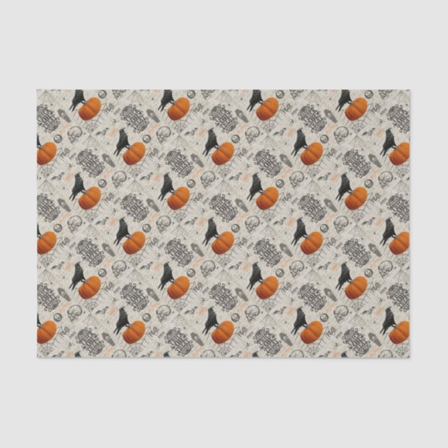 Vintage Halloween Tissue Paper (Front)