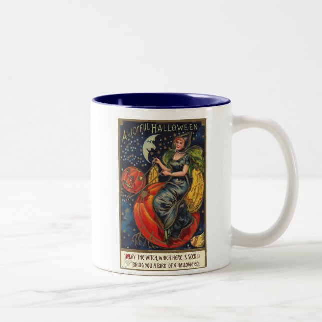 Vintage Halloween Two-Tone Coffee Mug (Right)