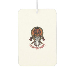 Vintage Halloween Warrior Engraving Graphic for Wh Car Air Freshener