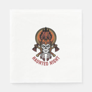 Vintage Halloween Warrior Engraving Graphic for Wh Napkin