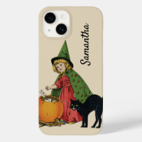 Vintage Halloween Witch and Cat, Ellen Clapsaddle