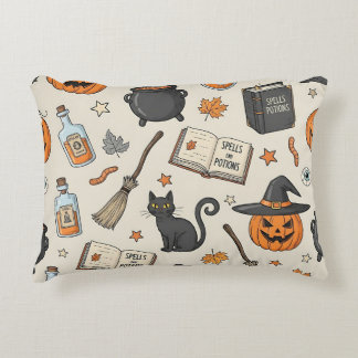 Vintage Halloween Witch Decorative Cushion