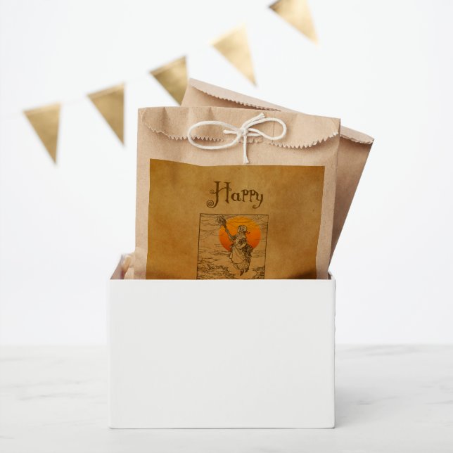 Vintage Halloween Witch Favour Bags (Party)