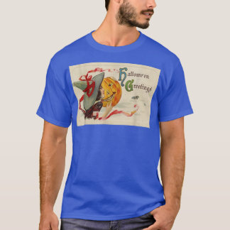 Vintage Halloween Witch & Jacko'lantern (1900)  T-Shirt