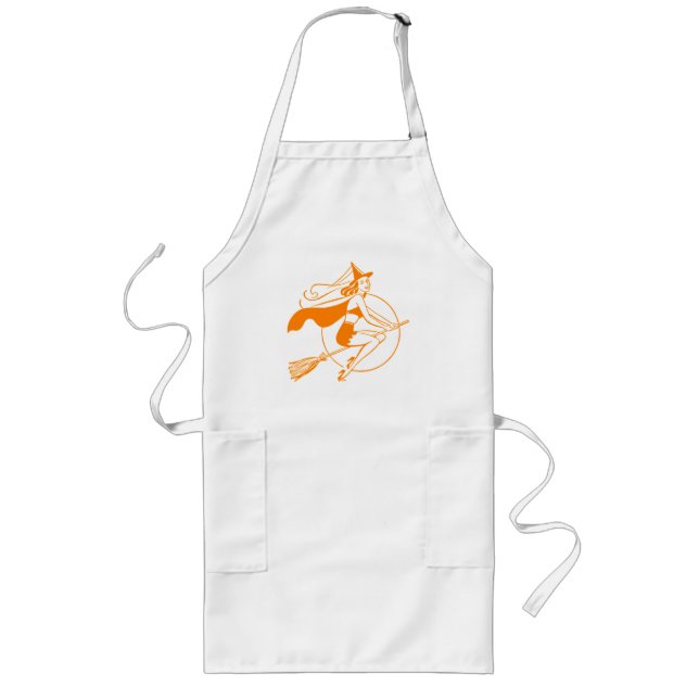 Vintage Halloween Witch Long Apron (Front)