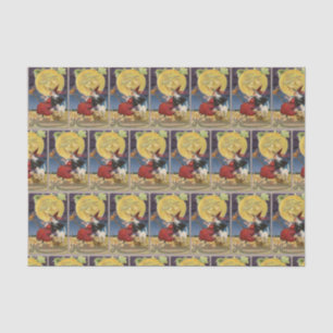 Vintage Halloween witch moon party tissue Paper