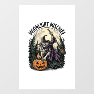 Vintage Halloween Witch Moonlight Mischief Graphic