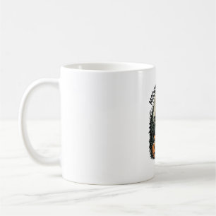 Vintage Halloween Witch Moonlight Mischief Graphic Coffee Mug