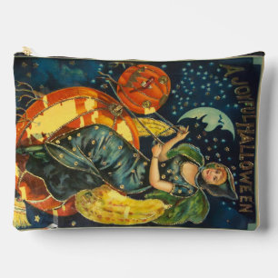 Vintage Halloween Witch Poster Accessory Pouch