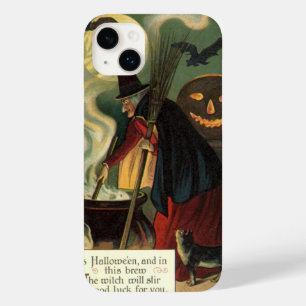 Vintage Halloween Witch Stirring Magic Cauldron Case-Mate iPhone 14 Plus Case