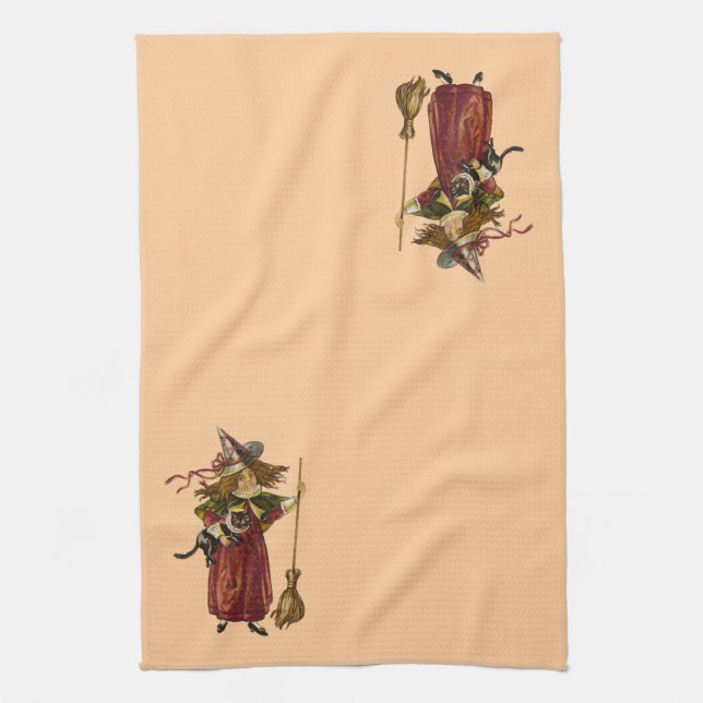 Vintage Halloween Witch Towels (Vertical)