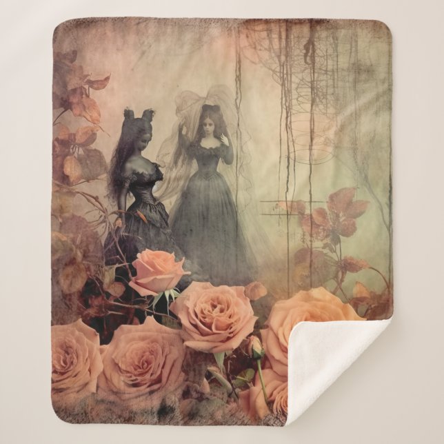 Vintage Halloween Witchcraft (10) Sherpa Blanket (Front)