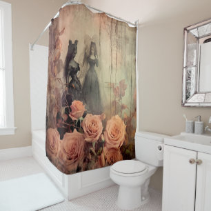 Vintage Halloween Witchcraft (10) Shower Curtain