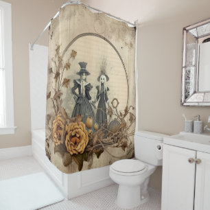 Vintage Halloween Witchcraft (12) Shower Curtain