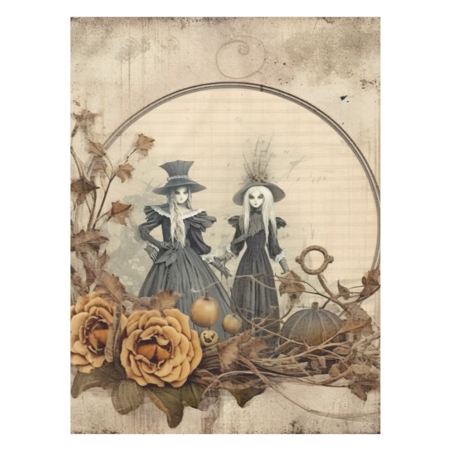 Vintage Halloween Witchcraft (12) Tablecloth (Front)