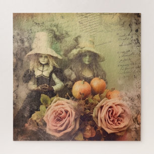 Vintage Halloween Witchcraft (1) Jigsaw Puzzle