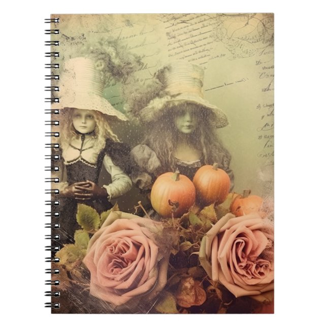 Vintage Halloween Witchcraft (1) Notebook (Front)