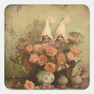 Vintage Halloween Witchcraft (2) Square Sticker