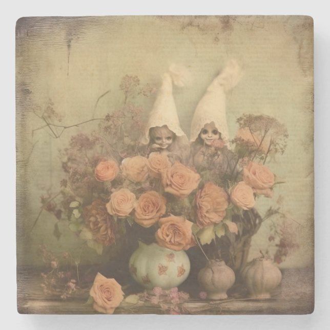 Vintage Halloween Witchcraft (2) Stone Coaster (Front)