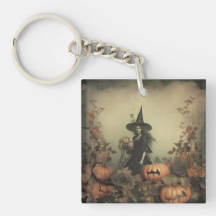 Vintage Halloween Witchcraft (3) Key Ring