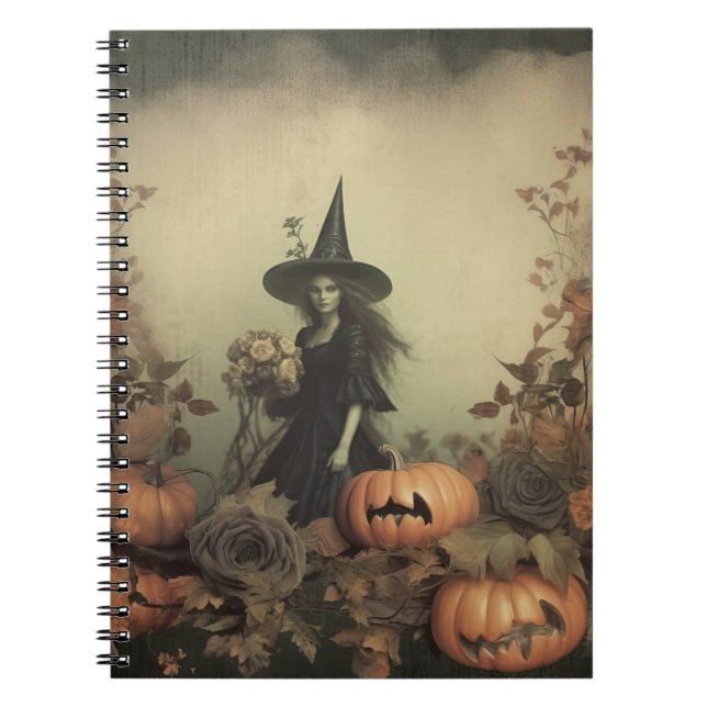 Vintage Halloween Witchcraft (3) Notebook (Front)