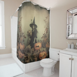 Vintage Halloween Witchcraft (3) Shower Curtain
