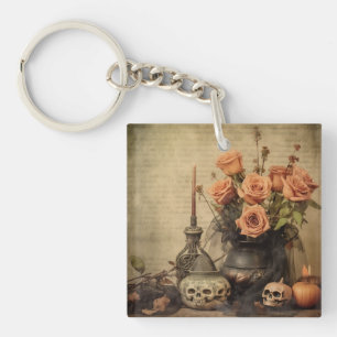 Vintage Halloween Witchcraft (4) Key Ring
