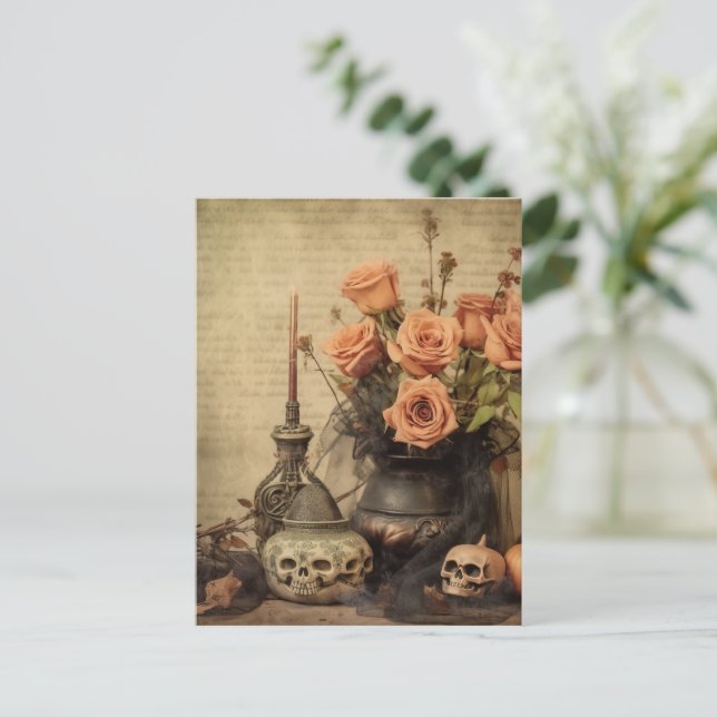 Vintage Halloween Witchcraft (4) Postcard (Standing Front)