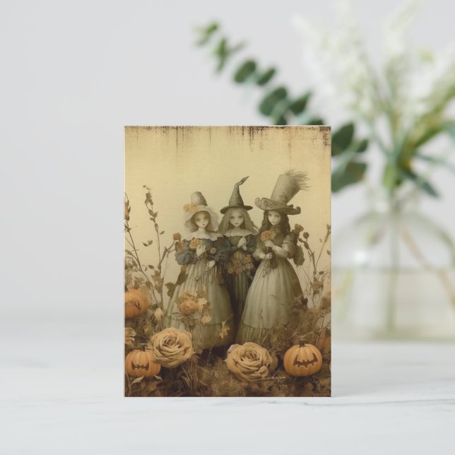 Vintage Halloween Witchcraft (5) Postcard (Standing Front)