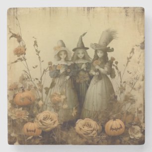 Vintage Halloween Witchcraft (5) Stone Coaster