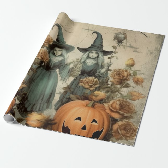 Vintage Halloween Witchcraft (6) Wrapping Paper (Unrolled)