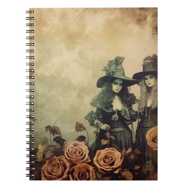 Vintage Halloween Witchcraft (7) Notebook (Front)