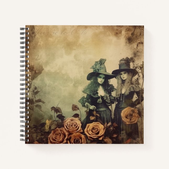 Vintage Halloween Witchcraft (7) Notebook (Front)