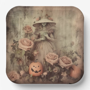 Vintage Halloween Witchcraft (9) Paper Plate
