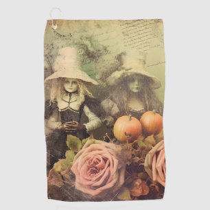 Vintage Halloween Witchcraft Golf Towel
