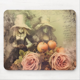 Vintage Halloween Witchcraft Mouse Pad